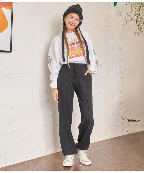 anap mimpi（アナップミンピ）の「センターラインニットジョガーパンツ（その他パンツ・レディース・グレイッシュベージュ/ブラック・FREE）」の16枚目の写真