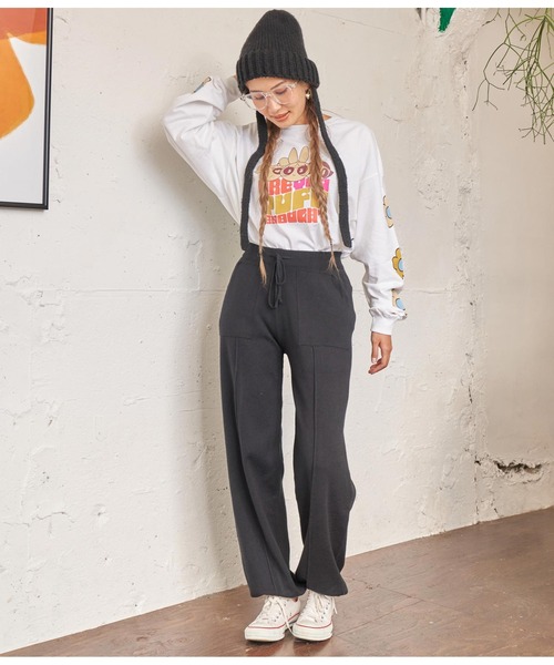 anap mimpi（アナップミンピ）の「センターラインニットジョガーパンツ（その他パンツ・レディース・グレイッシュベージュ/ブラック・FREE）」の15枚目の写真