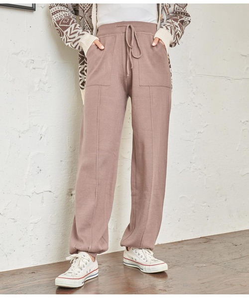 anap mimpi（アナップミンピ）の「センターラインニットジョガーパンツ（その他パンツ・レディース・グレイッシュベージュ/ブラック・FREE）」の14枚目の写真