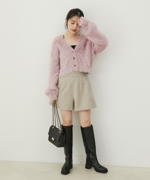 VIS（ビス）の「ラビットタッチカーディガン（カーディガン/ボレロ・レディース・グリーン系その他/チャコールグレー/ピンク/キナリ・FREE）」の12枚目の写真