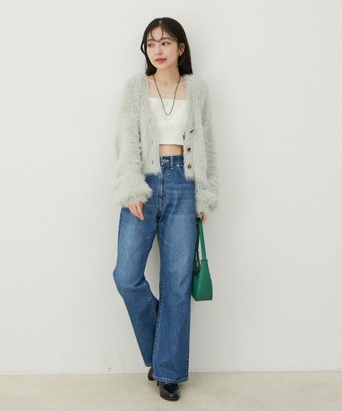 VIS（ビス）の「ラビットタッチカーディガン（カーディガン/ボレロ・レディース・グリーン系その他/チャコールグレー/ピンク/キナリ・FREE）」の19枚目の写真