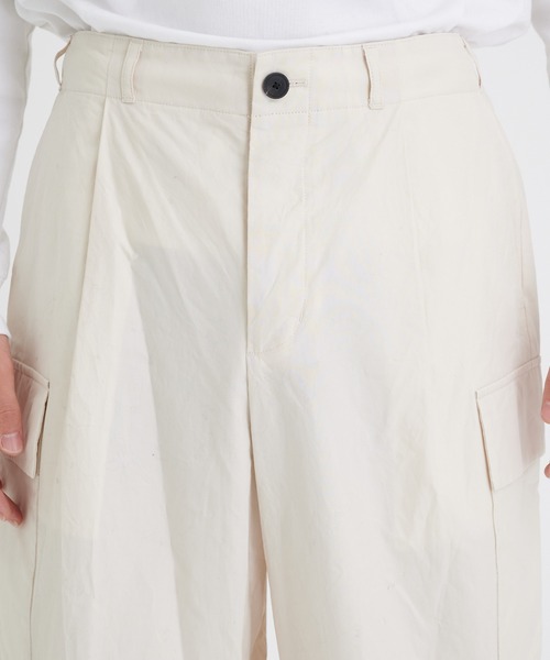 ATON(エイトン)の「【ATON/エイトン】NATURAL DYED WEATHER EASY CARGO PANTS/ナチュラルダイウェザーイージーカーゴパンツ(カーゴパンツ・メンズ・ホワイト/ブラック/オフホワイト・4/2/6)」の9枚目の写真