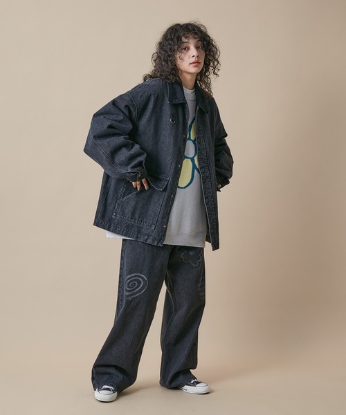 re_k by JUNRED（レクバイジュンレッド）の「re_k by JUNRED / ショートデニムハンティングジャケット（デニムジャケット・メンズ・ネイビー/ブラック・M/L/S）」の8枚目の写真