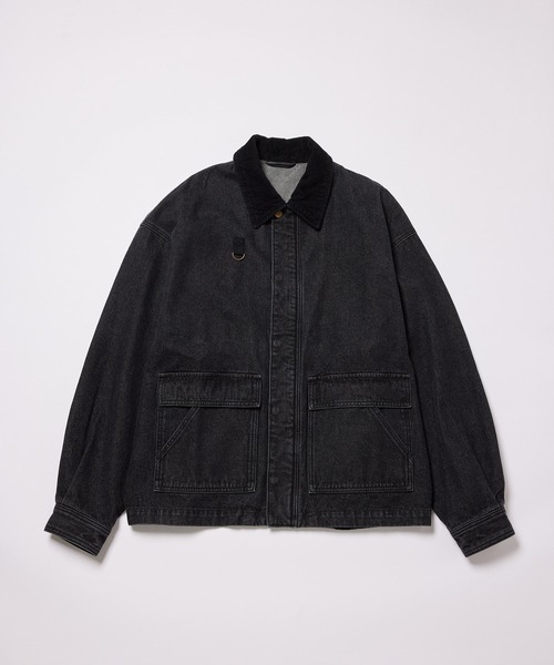 re_k by JUNRED（レクバイジュンレッド）の「re_k by JUNRED / ショートデニムハンティングジャケット（デニムジャケット・メンズ・ネイビー/ブラック・M/L/S）」の11枚目の写真