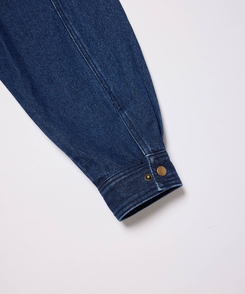 re_k by JUNRED（レクバイジュンレッド）の「re_k by JUNRED / ショートデニムハンティングジャケット（デニムジャケット・メンズ・ネイビー/ブラック・M/L/S）」の16枚目の写真