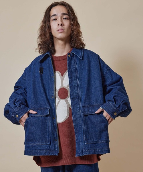 re_k by JUNRED（レクバイジュンレッド）の「re_k by JUNRED / ショートデニムハンティングジャケット（デニムジャケット・メンズ・ネイビー/ブラック・M/L/S）」の22枚目の写真