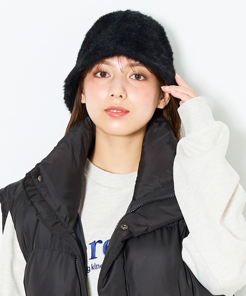 INGNI（イング）の「シャギーハット（ハット・レディース・ベージュ/オフホワイト/グレー/ブラック・ONE SIZE）」の3枚目の写真