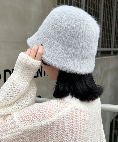 INGNI（イング）の「シャギーハット（ハット・レディース・ベージュ/オフホワイト/グレー/ブラック・ONE SIZE）」の6枚目の写真