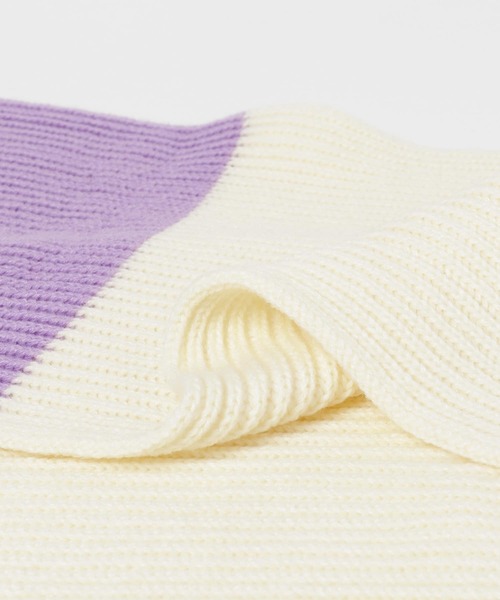 URBAN RESEARCH（アーバンリサーチ）の「ボーダーニットマフラー（マフラー・レディース・ホワイト/レッド・-）」の12枚目の写真