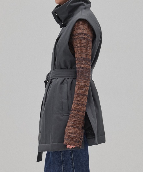 PUBLIC TOKYO（パブリックトウキョウ）の「キルティングスタンドカラージレ（ダウンベスト・レディース・マルチ/アイボリー/ブラック・FREE）」の12枚目の写真