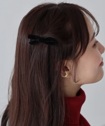 BLUEEAST | ベロアリボンヘアクリップ セット (ヘアピン)