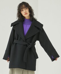 PUBLIC TOKYO | ショートトレンチウールコート(チェスターコート)