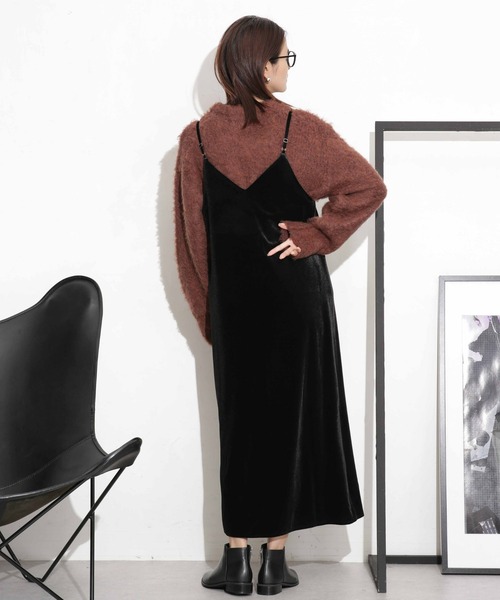 NANO universe（ナノユニバース）の「シャギーニットプルオーバー（ニット/セーター・レディース・ベージュ/ブラウン/ネイビー・FREE）」の17枚目の写真