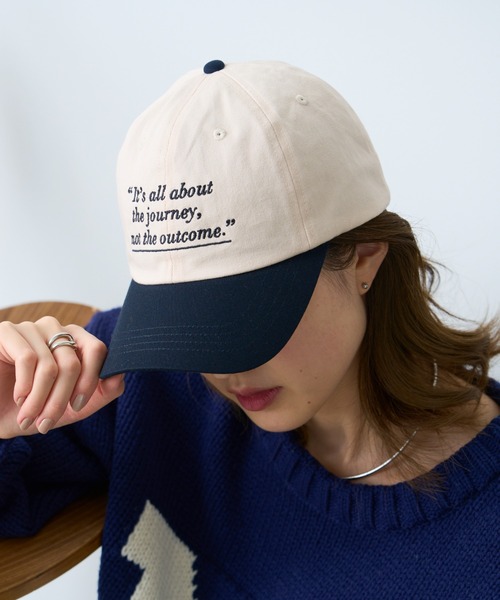 CIAOPANIC TYPY（チャオパニックティピー）の「ロゴ刺繍キャップ（キャップ・レディース・ネイビー/レッド/ブルー/オフホワイト・ONE SIZE）」の6枚目の写真