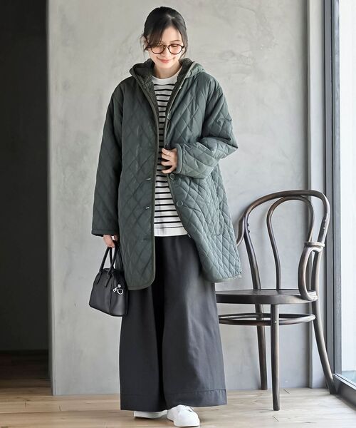 裏ボアフード付きキルティングコート（ダウンジャケット/コート）｜rps