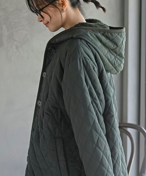 裏ボアフード付きキルティングコート（ダウンジャケット/コート）｜rps