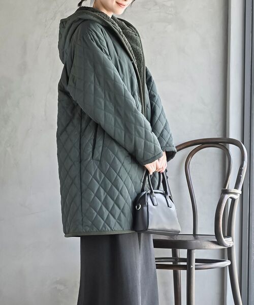裏ボアフード付きキルティングコート（ダウンジャケット/コート）｜rps