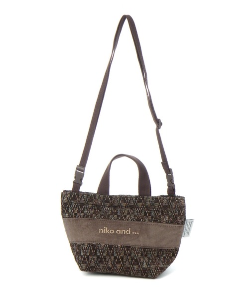 niko and...（ニコアンド）の「オリジナルニコロゴジャガードショルダーバッグ【ニコロゴトート】（ショルダーバッグ・レディース・アイボリー/ブラウン・0）」の3枚目の写真