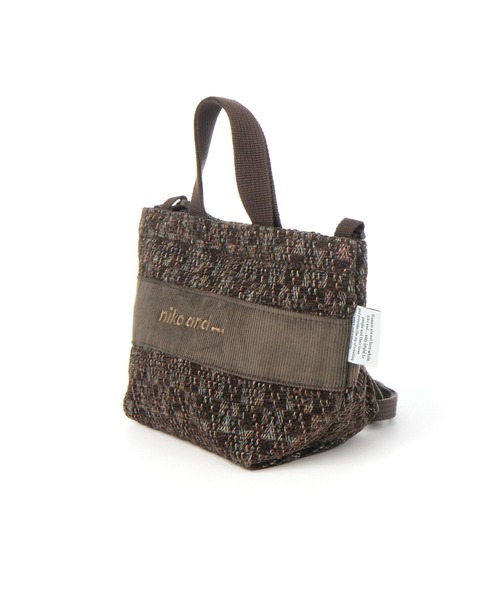 niko and...（ニコアンド）の「オリジナルニコロゴジャガードショルダーバッグ【ニコロゴトート】（ショルダーバッグ・レディース・アイボリー/ブラウン・0）」の4枚目の写真