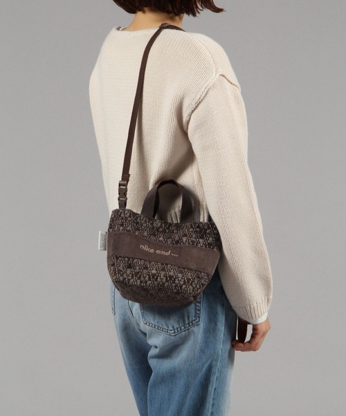 niko and...（ニコアンド）の「オリジナルニコロゴジャガードショルダーバッグ【ニコロゴトート】（ショルダーバッグ・レディース・アイボリー/ブラウン・0）」の16枚目の写真