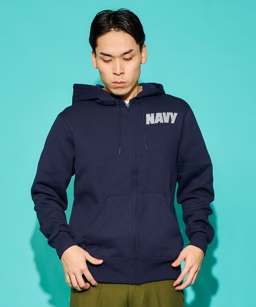 U.S. NAVY PT F/ZIP HOODIE / ユーエスネイビー フィジカル