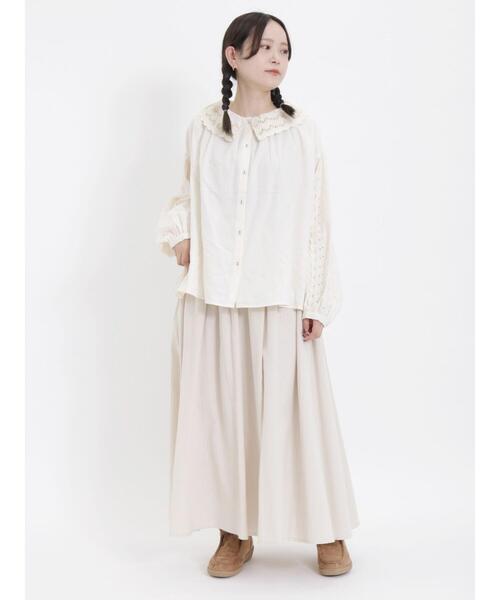 Samansa Mos2（サマンサ モスモス）の「スカラップレースブラウス（シャツ/ブラウス・レディース・ベージュ/グレー/オフホワイト・F）」の7枚目の写真