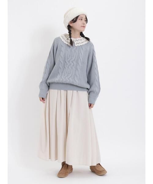 Samansa Mos2（サマンサ モスモス）の「スカラップレースブラウス（シャツ/ブラウス・レディース・ベージュ/グレー/オフホワイト・F）」の16枚目の写真