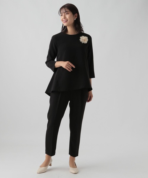 Elura（エルーラ）の「セレモニー&お祝いペプラムブラウス（シャツ/ブラウス・レディース・グレイッシュベージュ/ネイビー/ブラック・MEDIUM/SMALL/LARGE）」の10枚目の写真