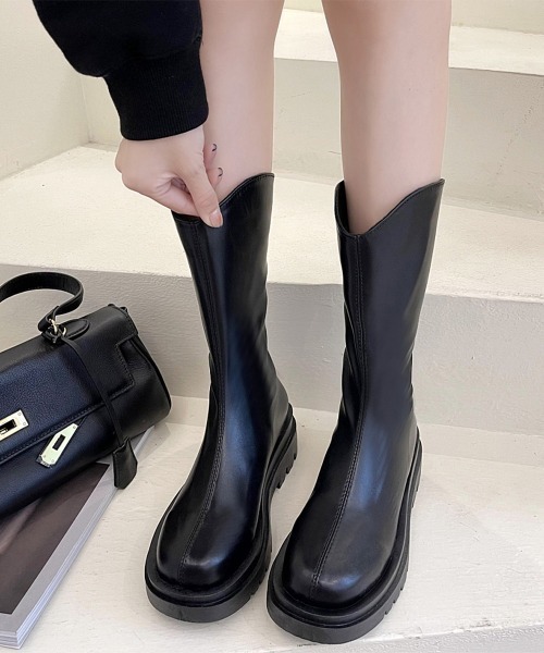 Miniministore(ミニミニストア)の「ロングブーツ ブーツレディース 靴(ブーツ・レディース・ブラック/ベージュ/アイボリー・23.5cm/23.0cm/24.5cm/22.5cm/24.0cm/25.0cm)」の4枚目の写真