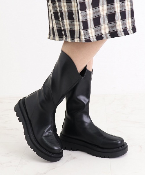 Miniministore(ミニミニストア)の「ロングブーツ ブーツレディース 靴(ブーツ・レディース・ブラック/ベージュ/アイボリー・23.5cm/23.0cm/24.5cm/22.5cm/24.0cm/25.0cm)」の6枚目の写真