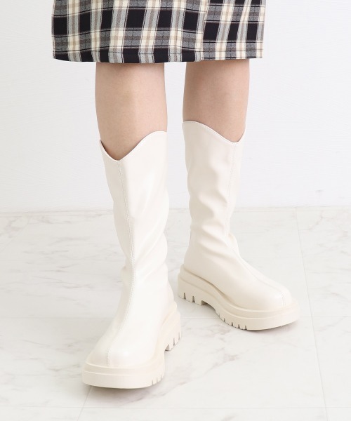 Miniministore(ミニミニストア)の「ロングブーツ ブーツレディース 靴(ブーツ・レディース・ブラック/ベージュ/アイボリー・23.5cm/23.0cm/24.5cm/22.5cm/24.0cm/25.0cm)」の13枚目の写真