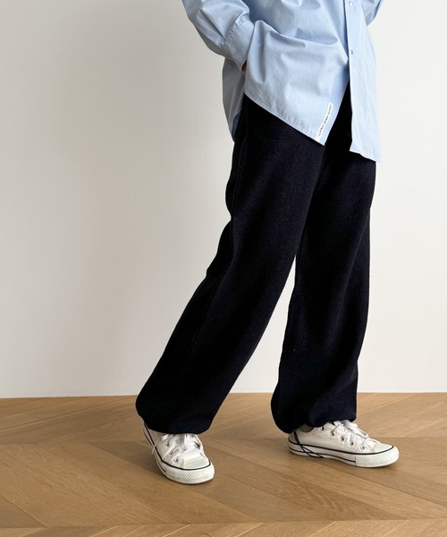 CANAL JEAN(キャナルジーン)の「diggity ウール混ドローストリングパンツ(その他パンツ・レディース・ライトグレー/ネイビー・SMALL/MEDIUM)」の5枚目の写真