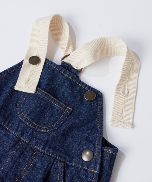 CIAOPANIC TYPY（チャオパニックティピー）の「【BABY】デニムロンパース（ロンパース・キッズ・サックスブルー/ネイビー・80）」の6枚目の写真