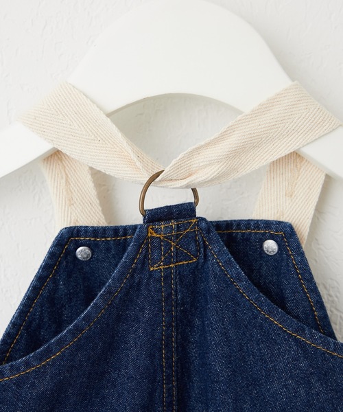 CIAOPANIC TYPY（チャオパニックティピー）の「【BABY】デニムロンパース（ロンパース・キッズ・サックスブルー/ネイビー・80）」の10枚目の写真