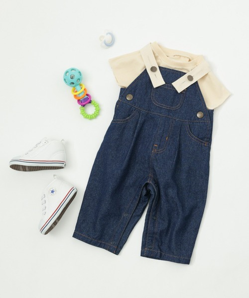 CIAOPANIC TYPY（チャオパニックティピー）の「【BABY】デニムロンパース（ロンパース・キッズ・サックスブルー/ネイビー・80）」の20枚目の写真