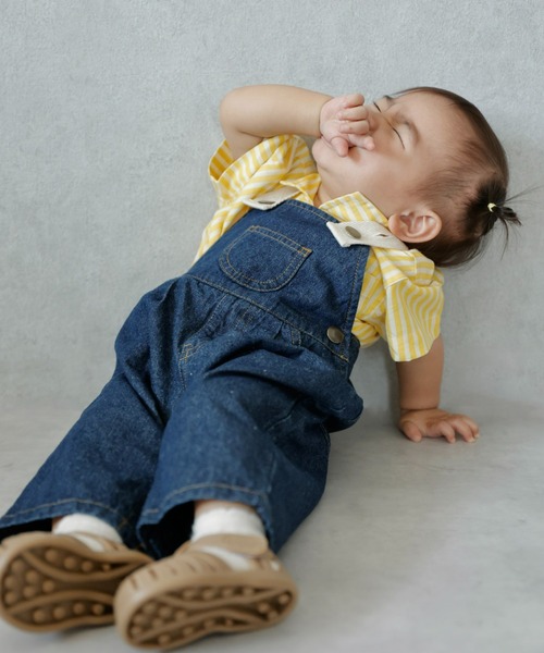 CIAOPANIC TYPY（チャオパニックティピー）の「【BABY】デニムロンパース（ロンパース・キッズ・サックスブルー/ネイビー・80）」の18枚目の写真