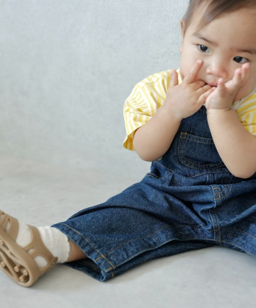 CIAOPANIC TYPY（チャオパニックティピー）の「【BABY】デニムロンパース（ロンパース・キッズ・サックスブルー/ネイビー・80）」の19枚目の写真