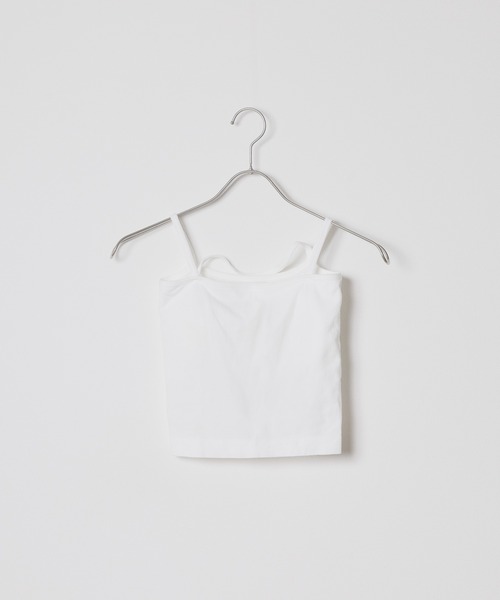 AO2（アオズ）の「Asymmetry camisole / カップ付きキャミソール アシンメトリーデザイン（キャミソール・レディース・ブラウン/ホワイト/ブラック/グレー・FREE）」の9枚目の写真