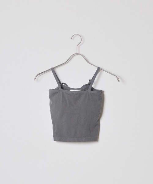 AO2（アオズ）の「Asymmetry camisole / カップ付きキャミソール アシンメトリーデザイン（キャミソール・レディース・ブラウン/ホワイト/ブラック/グレー・FREE）」の5枚目の写真