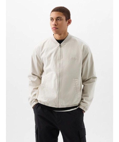 【関税込み】ロゴ入り コットンボンバージャケット GAP（ギャップ）の「GAPロゴ コットンボンバージャケット(ユニ