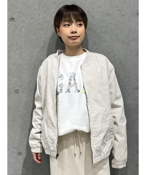 【関税込み】ロゴ入り コットンボンバージャケット GAP（ギャップ）の「GAPロゴ コットンボンバージャケット(ユニ