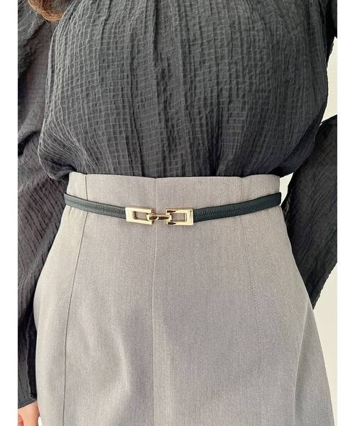 RESEXXY（リゼクシー）の「ビットゴムベルト（ベルト・レディース・ベージュ/ブラック/ホワイト・FREE）」の13枚目の写真