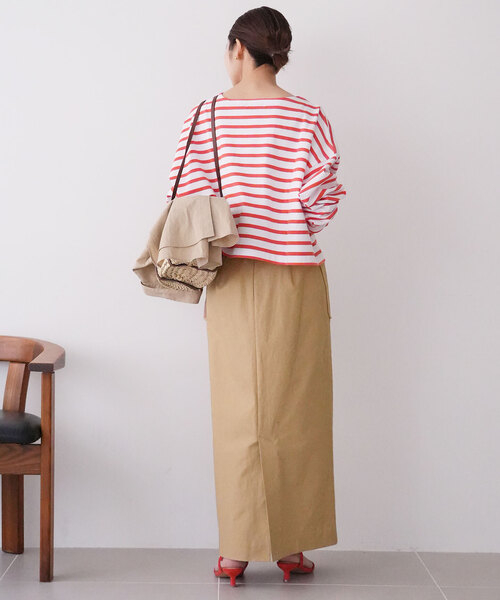 美品　スローブイエナ　フレンチリネンコットンスカート　38 ベージュ SLOBE IENA（スローブイエナ）の「フレンチリネンコットン