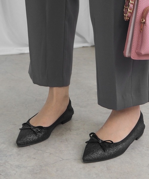 minia（ミニア）の「メタリックギャザーバレエ（バレエシューズ・レディース・シルバー/ゴールド系/レッド系/ブラック系・S/M/L/LL）」の18枚目の写真