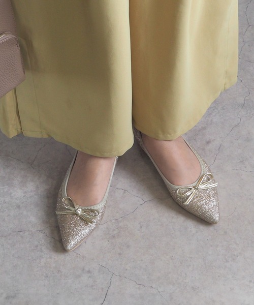 minia（ミニア）の「メタリックギャザーバレエ（バレエシューズ・レディース・シルバー/ゴールド系/レッド系/ブラック系・S/M/L/LL）」の21枚目の写真