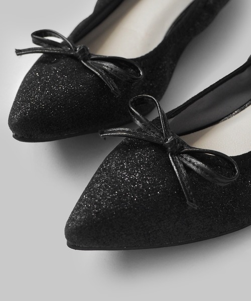 minia（ミニア）の「メタリックギャザーバレエ（バレエシューズ・レディース・シルバー/ゴールド系/レッド系/ブラック系・S/M/L/LL）」の9枚目の写真