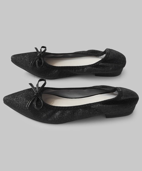 minia（ミニア）の「メタリックギャザーバレエ（バレエシューズ・レディース・シルバー/ゴールド系/レッド系/ブラック系・S/M/L/LL）」の10枚目の写真