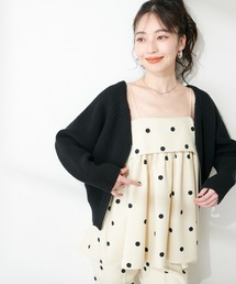 natural couture | WZIPアイレットカーデ(カーディガン/ボレロ)