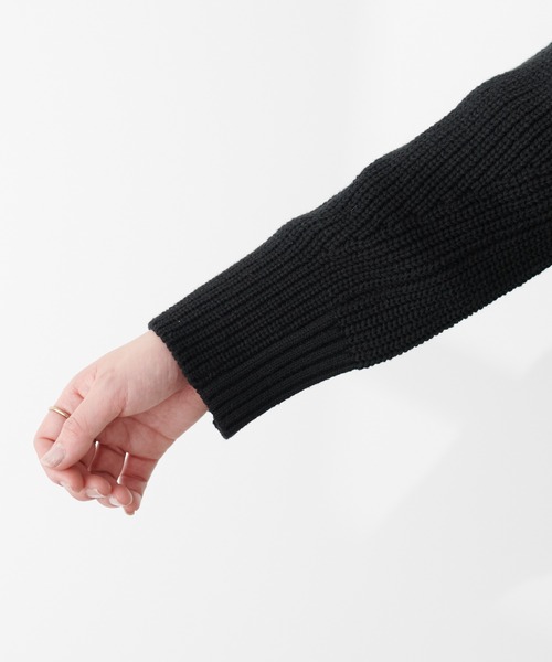 natural couture（ナチュラルクチュール）の「WZIPアイレットカーデ（カーディガン/ボレロ・レディース・ブルー/グレー/オフホワイト/ブラック/パープル・FREE）」の8枚目の写真