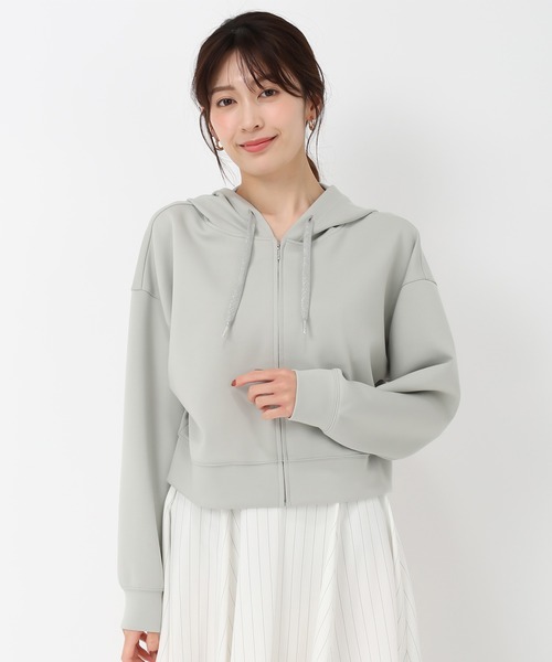 MISCH MASCH(ミッシュマッシュ)の「ダンボールジップクロップドパーカー/MM418203(パーカー・レディース・ネイビー/ピンク/ホワイト/ライトグレー/ライトグリーン・S/M)」の22枚目の写真